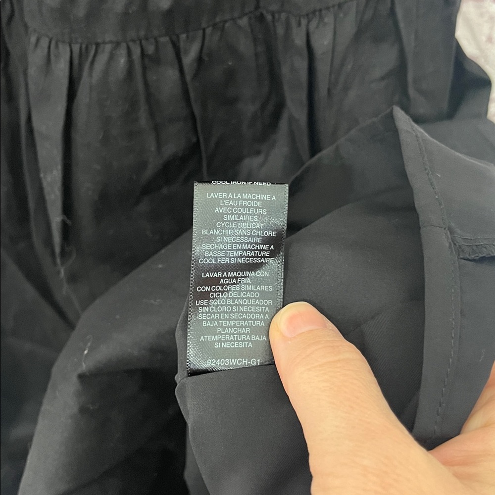 WAYF Tiered Midi Dress Black Smocked Waist NWT Large - Picture 7 of 10